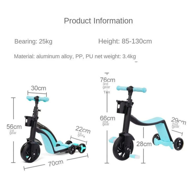 Patineta Monopatin 3 En 1 Scooter TricI